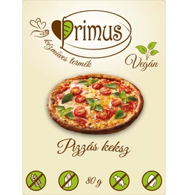 PRIMUS PIZZÁS GLUTÉNMENTES VEGÁN KEKSZ 80G