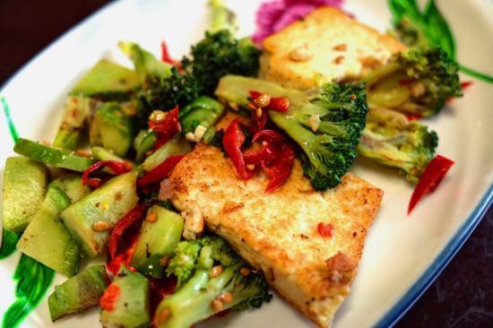 Zöldséges tofu