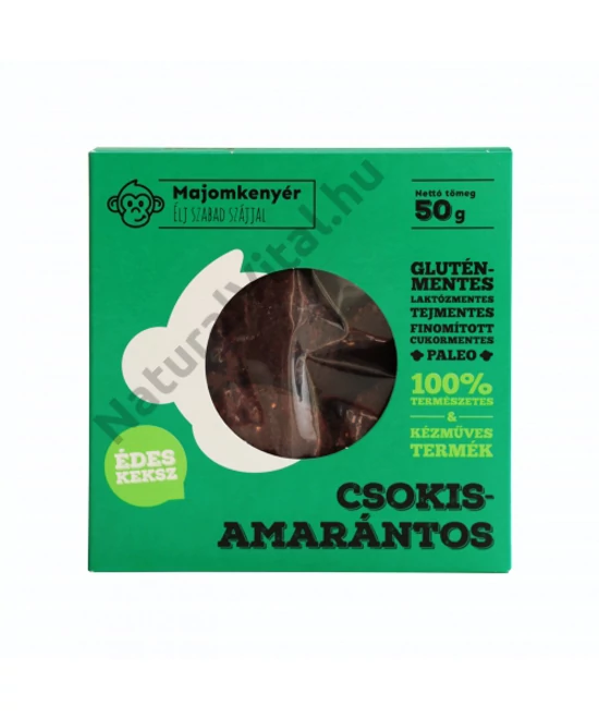 MAJOMKENYÉR CSOKIS-AMARÁNTOS PALEOKEKSZ 50G
