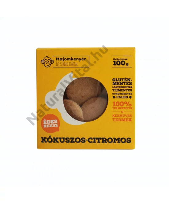 MAJOMKENYÉR KÓKUSZOS-CITRUSOS PALEOKEKSZ 100G