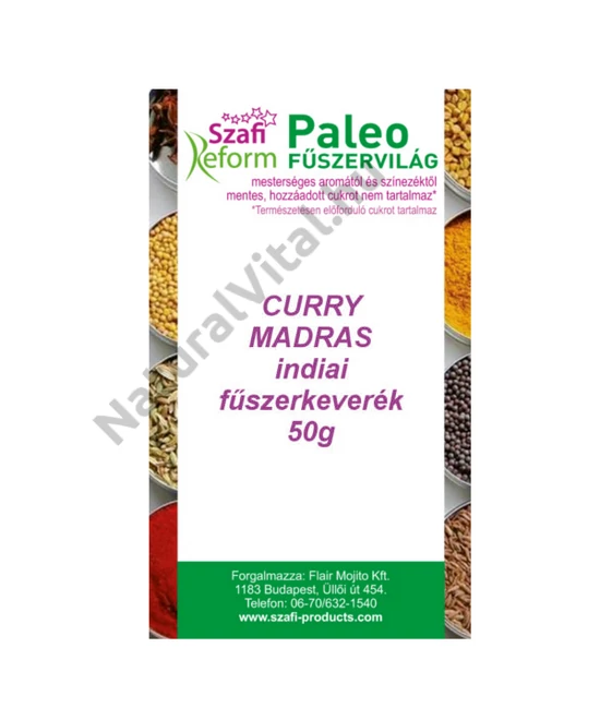 SZAFI REFORM PALEO CURRY MADRAS INDIAI FŰSZERKEVERÉK 50G