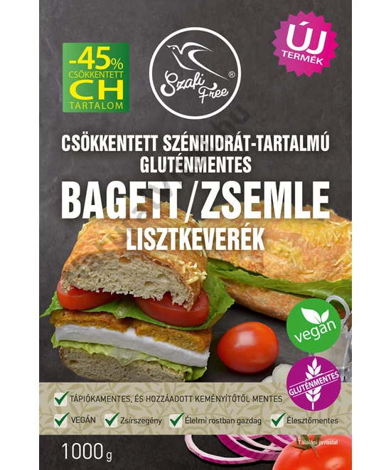 SZAFI FREE CSÖKKENTETT CH TARTALMÚ BAGETT/ZSEMLE LISZTKEVERÉK 1000G