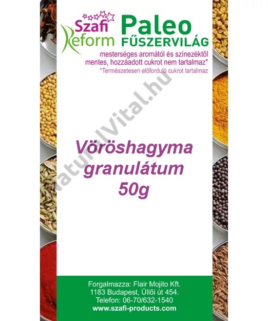 SZAFI REFORM PALEO VÖRÖSHAGYMA GRANULÁTUM 50 G