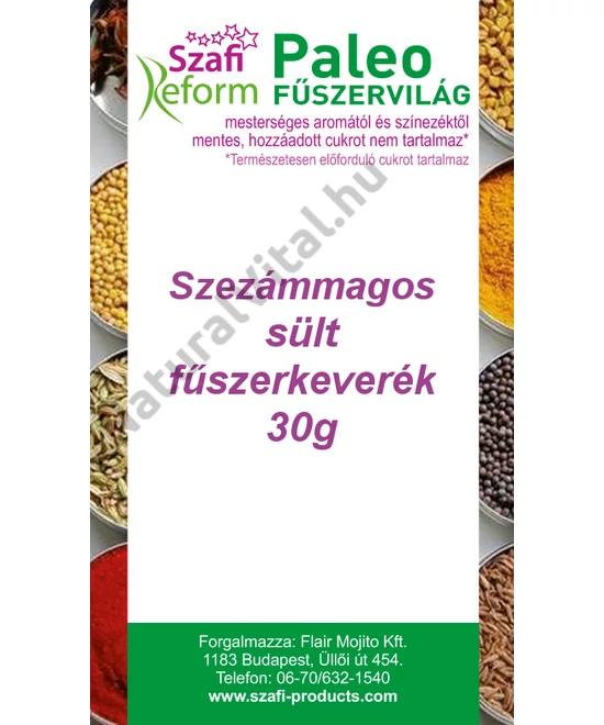 SZAFI REFORM PALEO SZEZÁMMAGOS SÜLT FŰSZERKEVERÉK (GLUTÉNMENTES) 30 G