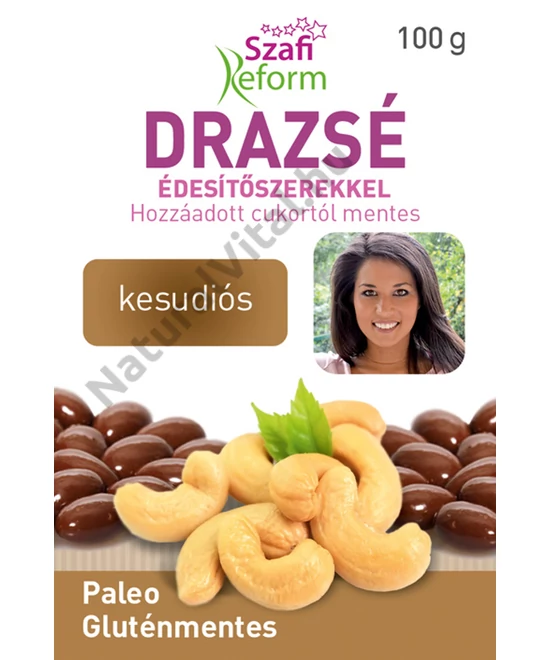 SZAFI REFORM KESUDIÓS DRAZSÉ KAKAÓS BEVONATTAL, ÉDESÍTŐSZEREKKEL (GLUTÉNMENTES, PALEO) 200 G