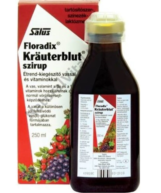 SALUS FLORADIX KRAUTERBLUT SZIRUP 250ML