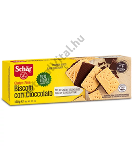 SCHAR GLUTÉNMENTES KEKSZ CSOKOLÁDÉS BISCOTTI 150G