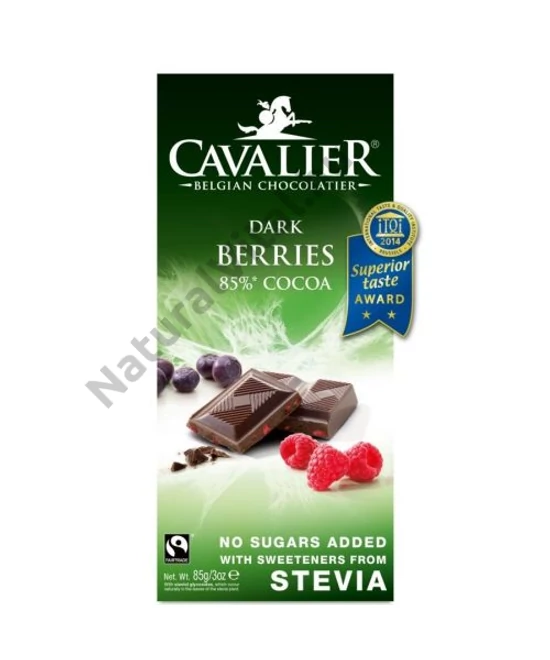 CAVALIER ÉTCSOKOLÁDÉ STEVIA BOGYÓS GYÜMÖLCS 85G