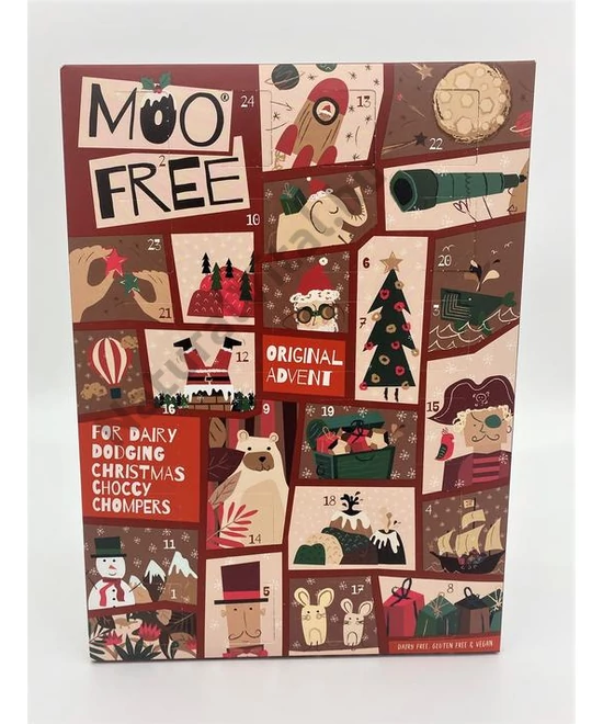 MOO FREE MINDENMENTES GLUTÉNMENTES VEGÁN ADVENTI KALENARIUM