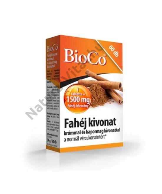  BIOCO FAHÉJ KIVONAT KRÓMMAL ÉS KAPORMAG KIVONATTAL 60 DB
