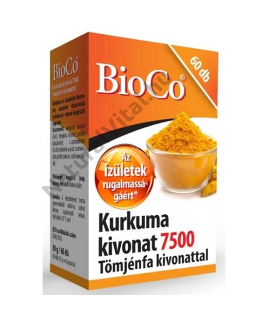 BIOCO KURKUMA KIVONAT 7500 TÖMJÉNFA KIVONATTAL 60 DB