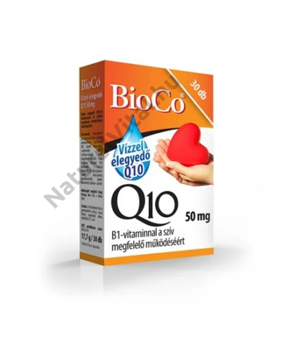 BIOCO VÍZZEL ELEGYEDŐ Q10 50 MG B1-VITAMINNAL 30 DB