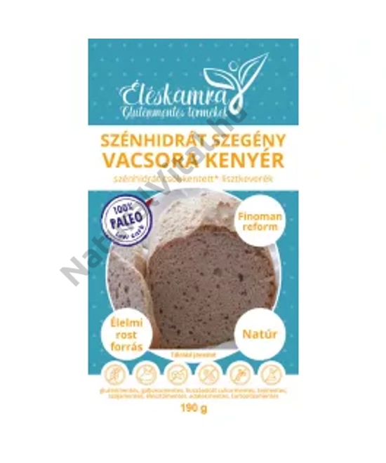 ÉLÉSKAMRA SZÉNHIDRÁTSZEGÉNY VACSORA KENYÉR LISZTKEVERÉK 190G