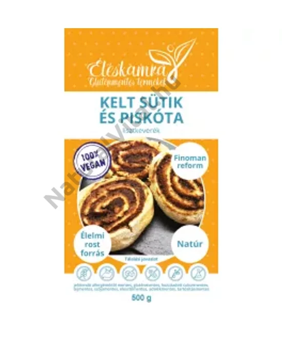 ÉLÉSKAMRA VEGÁN KELT SÜTIK ÉS PISKÓTA LISZTKEVERÉK GLUTÉNMENTES 500 G (RÉGEN ANYASÜTI)