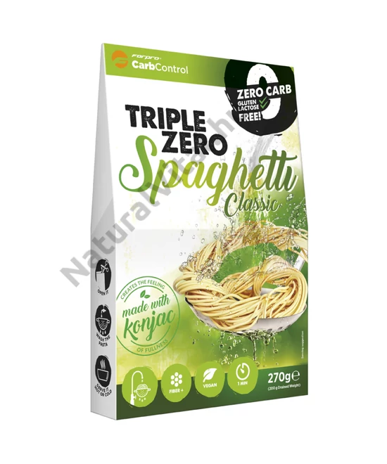 Forpro zero kalóriás tészta - spaghetti cukor/zsír/laktóz/glutén/szójamentes 270 g