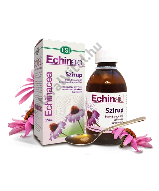 ESI® Echinaid® Immunerősítő Echinacea szirup - hozzáadott gesztenyemézzel, és balzsamos gyógynövényekkel.