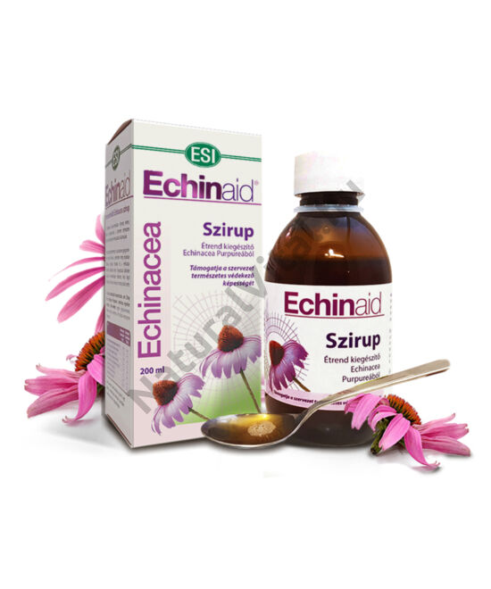ESI® Echinaid® Immunerősítő Echinacea szirup - hozzáadott gesztenyemézzel, és balzsamos gyógynövényekkel.