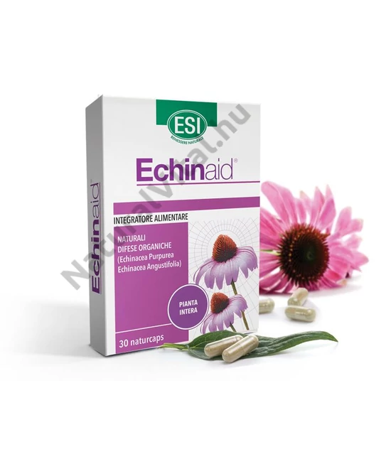 ESI Echinaid® Echinacea, kasvirág koncentrátum 30 db - 2 féle Echinaceából, 4 féle növényi részből. Standardizált étrend-kiegészítő, fermentált növényi kapszulatokban
