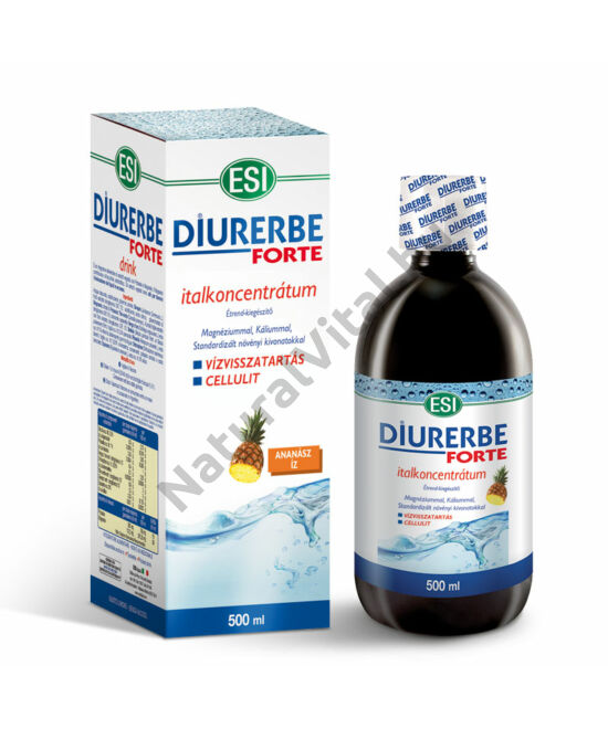 ESI® Diurerbe® Forte italkoncentrátum, Ananász íz – Vízvisszatartás és cellulit ellen. 500ml