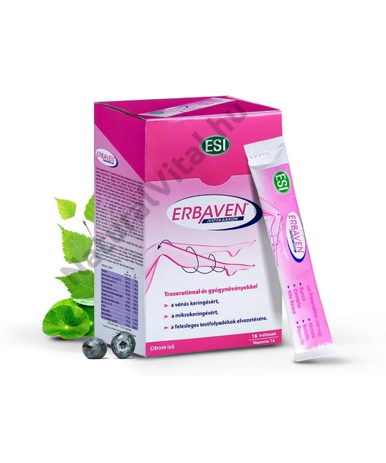 ESI® ERBAVEN® ivótasakok - lábödémákra szakosodva. Érfal erősítő T-vitaminnal, növényi kivonatokkal