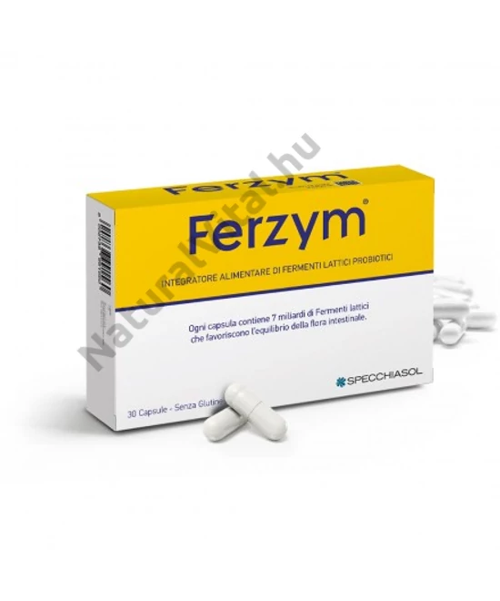 Natur Tanya® S. Ferzym® bélflóra kapszula - nemzetközi törzsgyűjteményben letétbe helyezett probiotikum, szinergista prebiotikummal, B-vitaminokkal