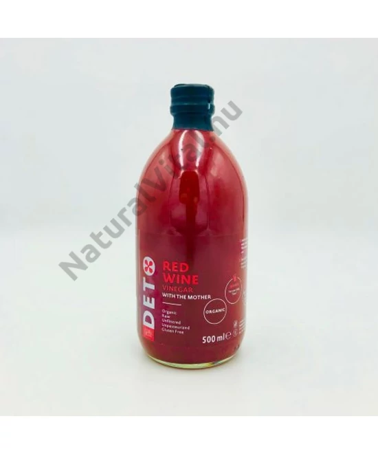 DETO BIO SZŰRETLEN VÖRÖSBOR ECET SZIRUP &quot;ANYAECETTEL&quot; 500ML