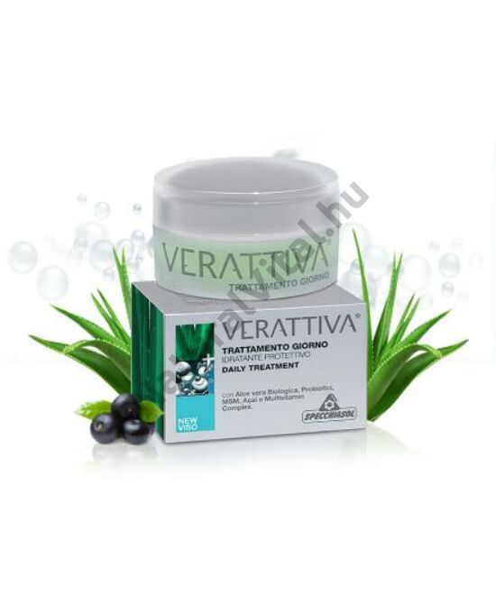Specchiasol® Verattiva® Baktériumos, Öregedés elleni hidratáló nappali kezelés - Magas minőségű, szerves anyagok a szép bőrért.