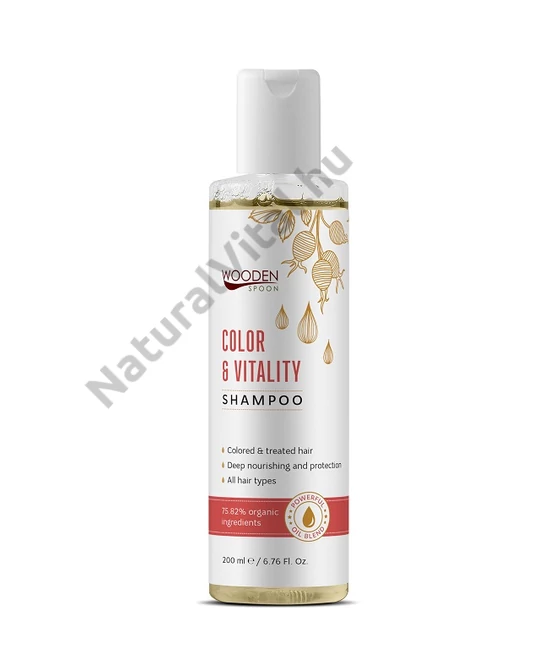 Wooden Spoon Bio sampon - festett, igénybe vett hajra (200 ml)