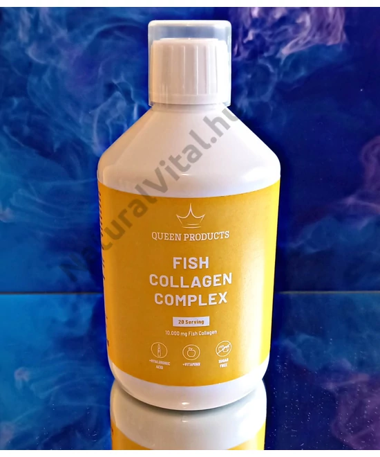 QueenProducts-Fish Collagen Complex Hialuronsavval és Vitaminokkal – Cukormentes – 500ml