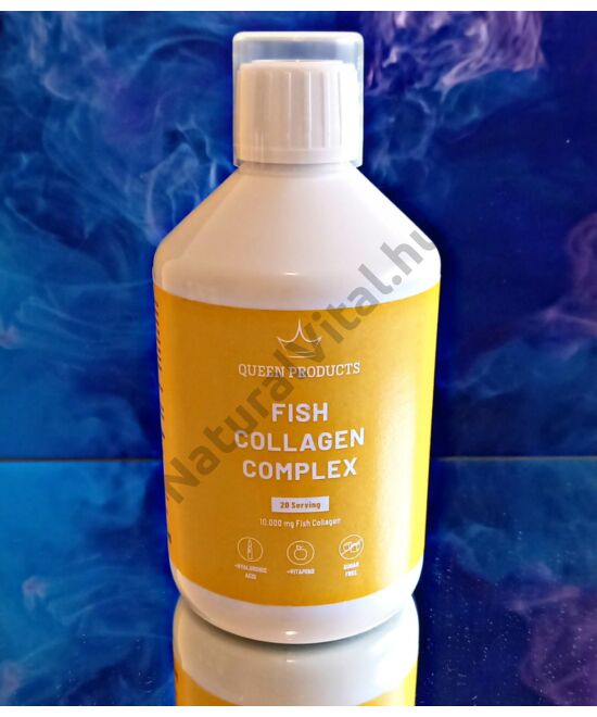 QueenProducts-Fish Collagen Complex Hialuronsavval és Vitaminokkal – Cukormentes – 500ml